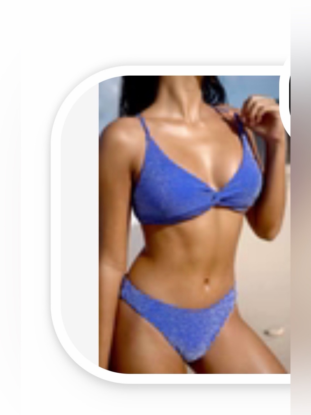 Berlook Shimmer Blue Two-Piece Bikini Set NWT Medium